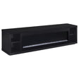 Tampa Furniture Outlet - Coaster - Deiter 79-inch TV Stand Fireplace Media Console Black - 722833