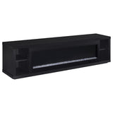 Tampa Furniture Outlet - Coaster - Deiter 79-inch TV Stand Fireplace Media Console Black - 722833