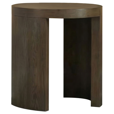 Tampa Furniture Outlet - Coaster - Sweeney 24-inch Round Wood Occasional Side End Table Dark Walnut - 722837