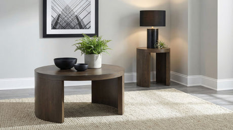 Tampa Furniture Outlet - Coaster - Sweeney 2-piece Coffee and End Occasional Table Set Dark Walnut - 722838-S2