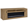 Tampa Furniture Outlet - Coaster - Eddy 79-inch 2-door TV Stand Fireplace Media Console Mango - 722843