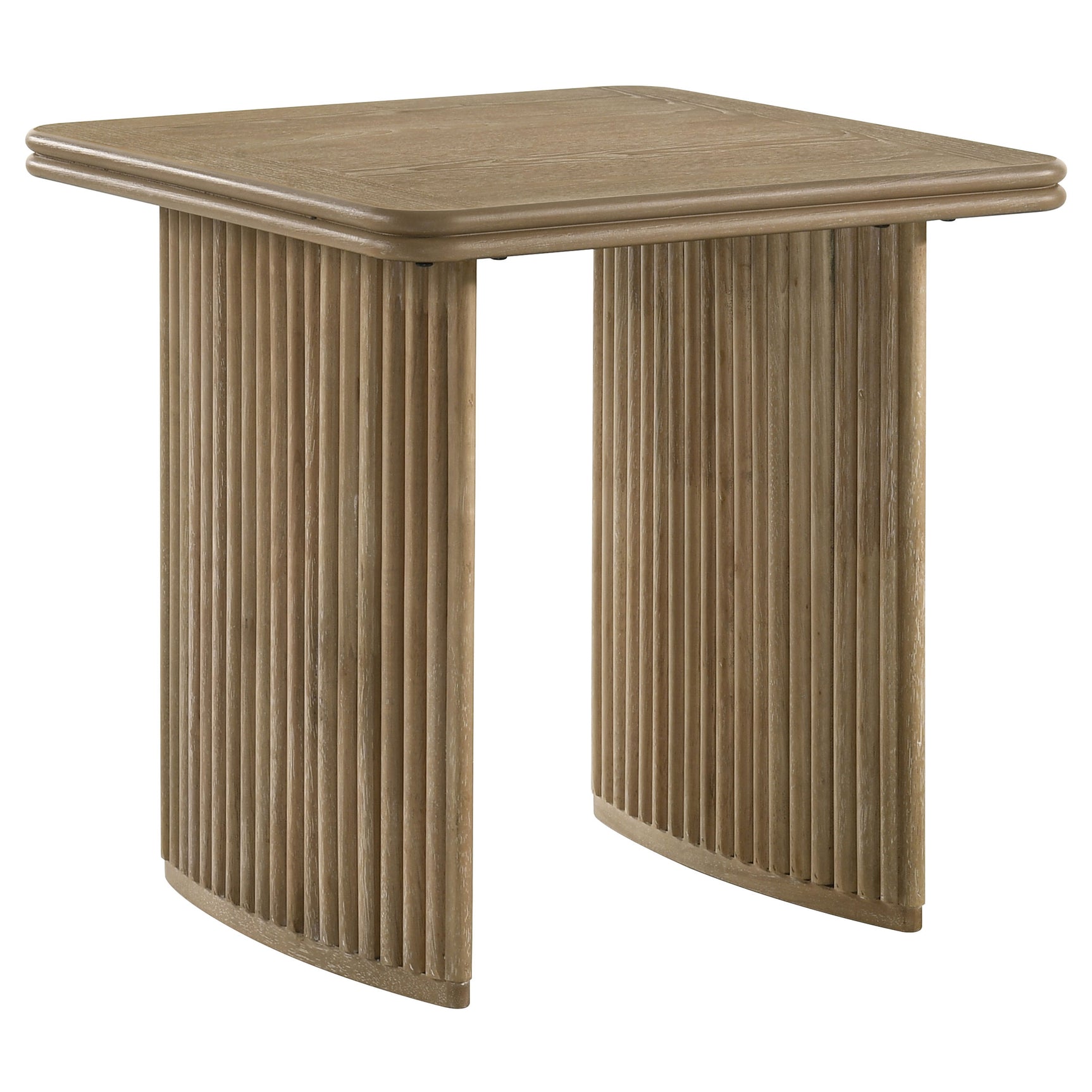 Tampa Furniture Outlet - Coaster - Adina Square Wood Side End Table Distressed Light Brown - 722857
