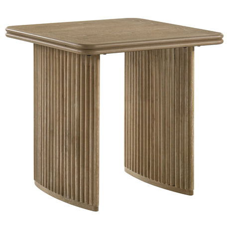 Tampa Furniture Outlet - Coaster - Adina Square Wood Side End Table Distressed Light Brown - 722857