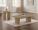 Tampa Furniture Outlet - Coaster - Adina 2-piece Wood Coffee Table Set Distressed Light Brown - 722858-S2