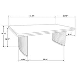 Adina 2-piece Wood Coffee Table Set Distressed Light Brown