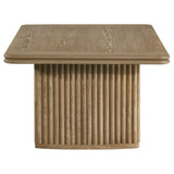 Adina Rectangular Wood Coffee Table Distressed Light Brown