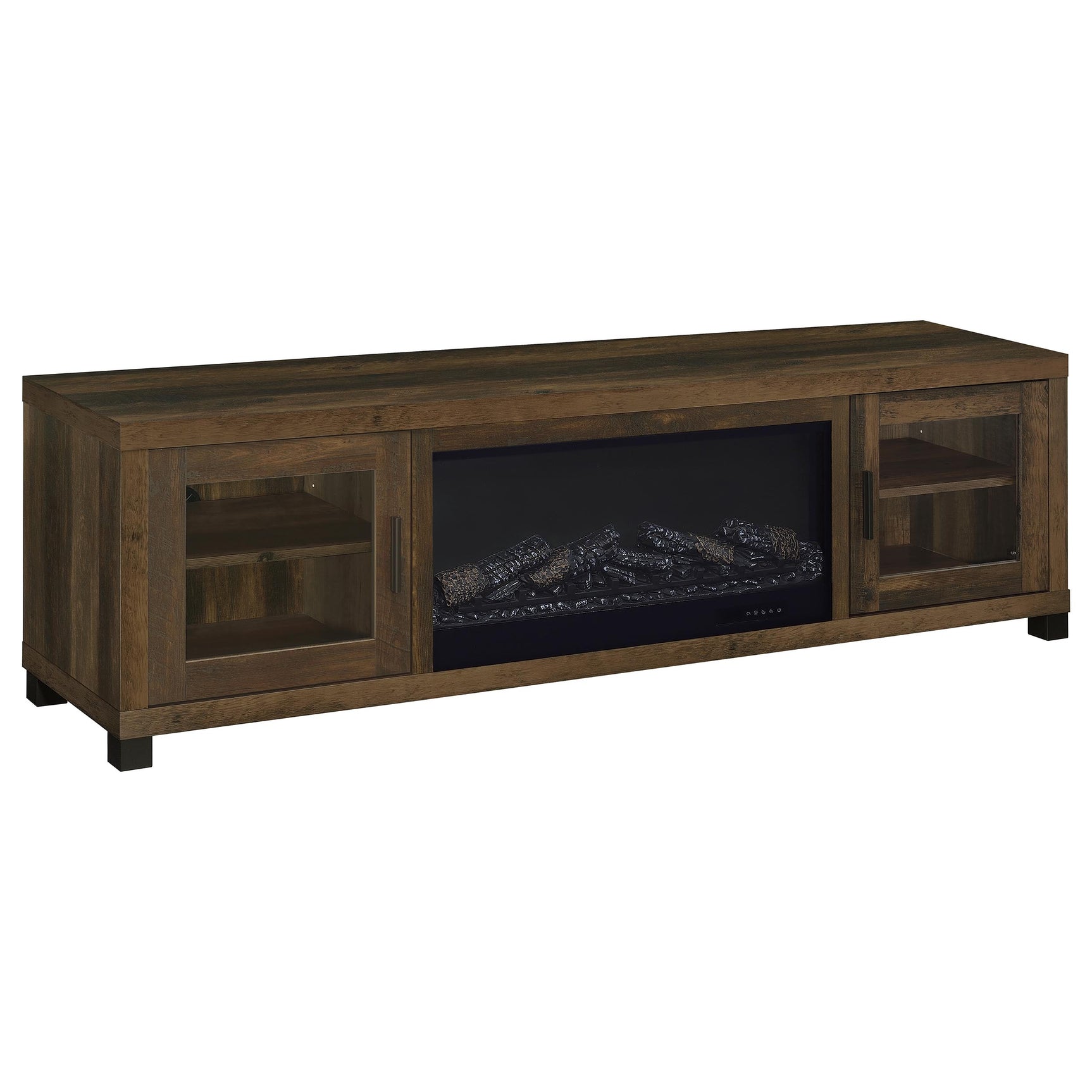 Tampa Furniture Outlet - Coaster - Havering 71-inch TV Stand Fireplace Media Console Dark Pine - 722873