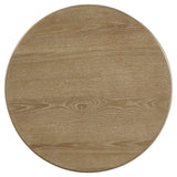 Adina 2-piece Round Coffee Table Set Distressed Light Brown