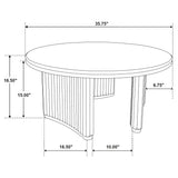Adina 3-piece Round Coffee Table Set Distressed Light Brown