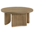 Tampa Furniture Outlet - Coaster - Adina 36-inch Round Wood Coffee Table Distressed Light Brown - 722938
