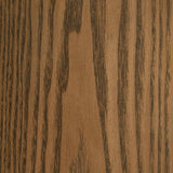 Franklin Round Wood Pedestal Side End Table Grey and Dark Brown