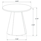 Franklin Round Wood Pedestal Side End Table Grey and Dark Brown