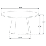 Franklin 3-piece Round Pedestal Coffee Table Set Grey and Dark Brown