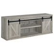Tampa Furniture Outlet - Coaster - Brockton 2-door Engineered Wood 71-inch TV Stand Grey Driftwood - 723263