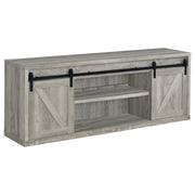 Tampa Furniture Outlet - Coaster - Brockton 2-door Engineered Wood 71-inch TV Stand Grey Driftwood - 723263
