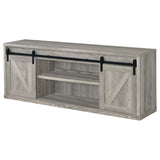 Brockton 2-door Engineered Wood 71-inch TV Stand Grey Driftwood - Tampa Furniture Outlet