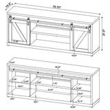 Brockton 2-door Engineered Wood 71-inch TV Stand Grey Driftwood - Tampa Furniture Outlet