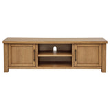 Beasley 2-Door 71-Inch Wood TV Stand Media Console Golden Oak