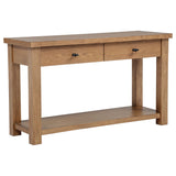 Tampa Furniture Outlet - Coaster - Beasley 2-Drawer Wood Console Table Golden Oak - 723329
