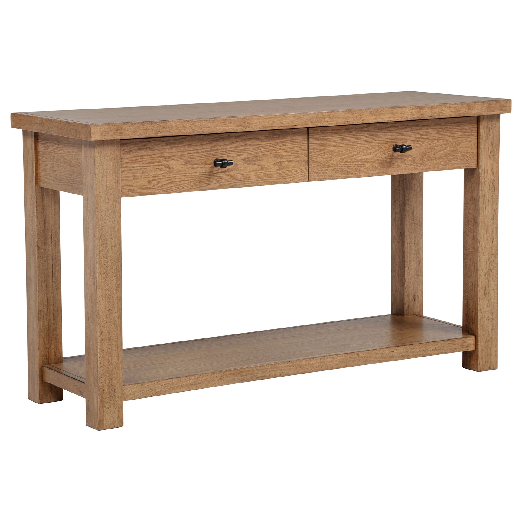 Tampa Furniture Outlet - Coaster - Beasley 2-Drawer Wood Console Table Golden Oak - 723329