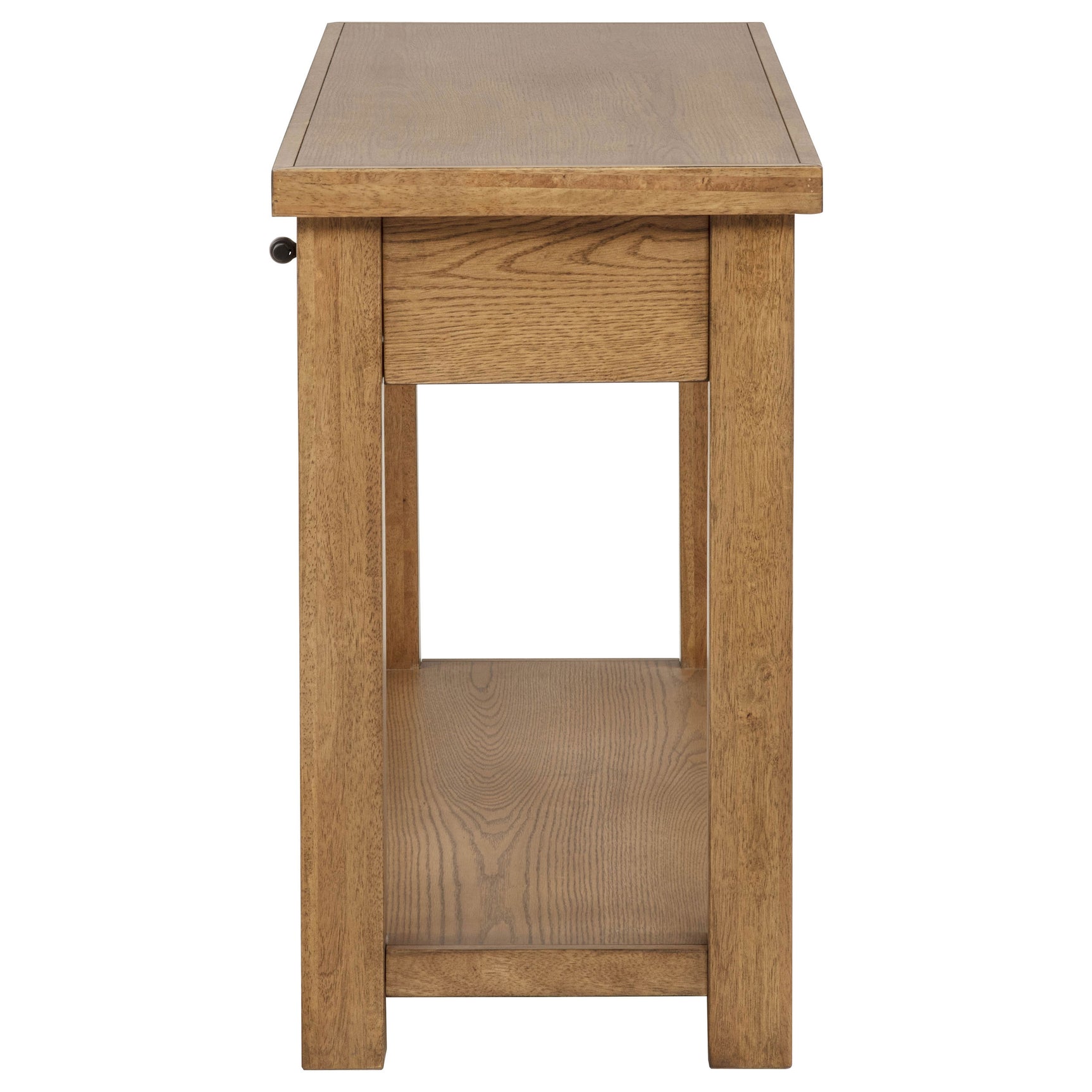 Beasley 2-Drawer Wood Console Table Golden Oak
