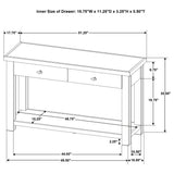 Beasley 2-Drawer Wood Console Table Golden Oak