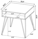Fanning Engineered Wood Side End Table Golden Oak - Tampa Furniture Outlet