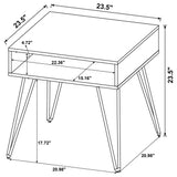 Fanning 3-piece Lift Top Coffee and End Table Set Golden Oak - Tampa Furniture Outlet