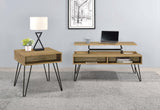 Fanning Engineered Wood Lift Top Coffee Table Golden Oak - Tampa Furniture Outlet