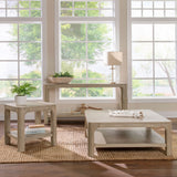 Solano Square Wood Cocktail Coffee Table Weathered Mango