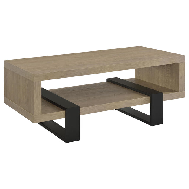 Tampa Furniture Outlet - Coaster - Dinard Engineered Wood Cocktail Coffee Table Latte - 723688
