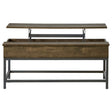 Tampa Furniture Outlet - Coaster - Byers Engineered Wood Lift Top Coffee Table Brown Oak - 723778