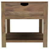 Esther 1-drawer Solid Wood Side End Table Natural Sheesham
