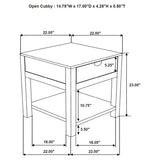Esther 1-drawer Solid Wood Side End Table Natural Sheesham