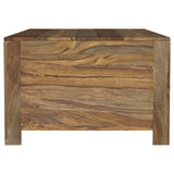 Esther 6-drawer Solid Wood Coffee Table Natural Sheesham - Tampa Furniture Outlet