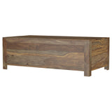Esther 6-drawer Solid Wood Coffee Table Natural Sheesham - Tampa Furniture Outlet