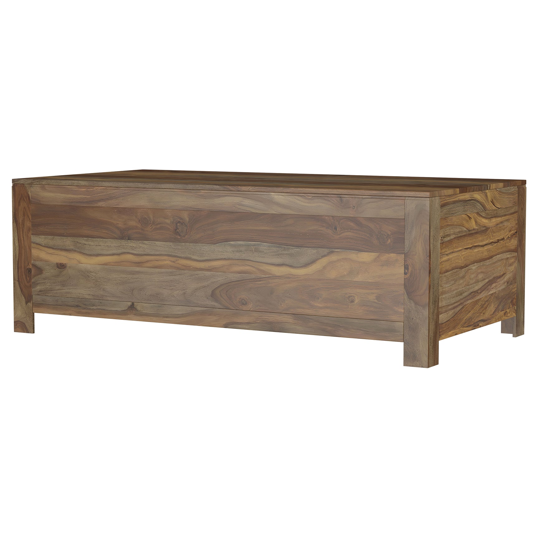 Esther 6-drawer Solid Wood Coffee Table Natural Sheesham - Tampa Furniture Outlet