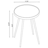 Kaelyn Round Mirror Top End Side Table Gold - Tampa Furniture Outlet