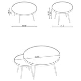 Kaelyn 3-piece Round Coffee and End Table Set Gold - Tampa Furniture Outlet