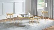 Tampa Furniture Outlet - Coaster - Kaelyn 4-piece Round Coffee and End Table Set Gold - 723918-S3