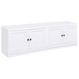 Tampa Furniture Outlet - Coaster - Laughlin 4-door Engineered Wood 78-inch TV Stand White - 724113