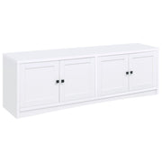 Tampa Furniture Outlet - Coaster - Laughlin 4-door Engineered Wood 78-inch TV Stand White - 724113