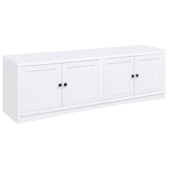 Tampa Furniture Outlet - Coaster - Laughlin 4-door Engineered Wood 78-inch TV Stand White - 724113