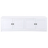 Laughlin 4-door Engineered Wood 78-inch TV Stand White - Tampa Furniture Outlet