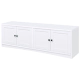 Laughlin 4-door Engineered Wood 78-inch TV Stand White - Tampa Furniture Outlet