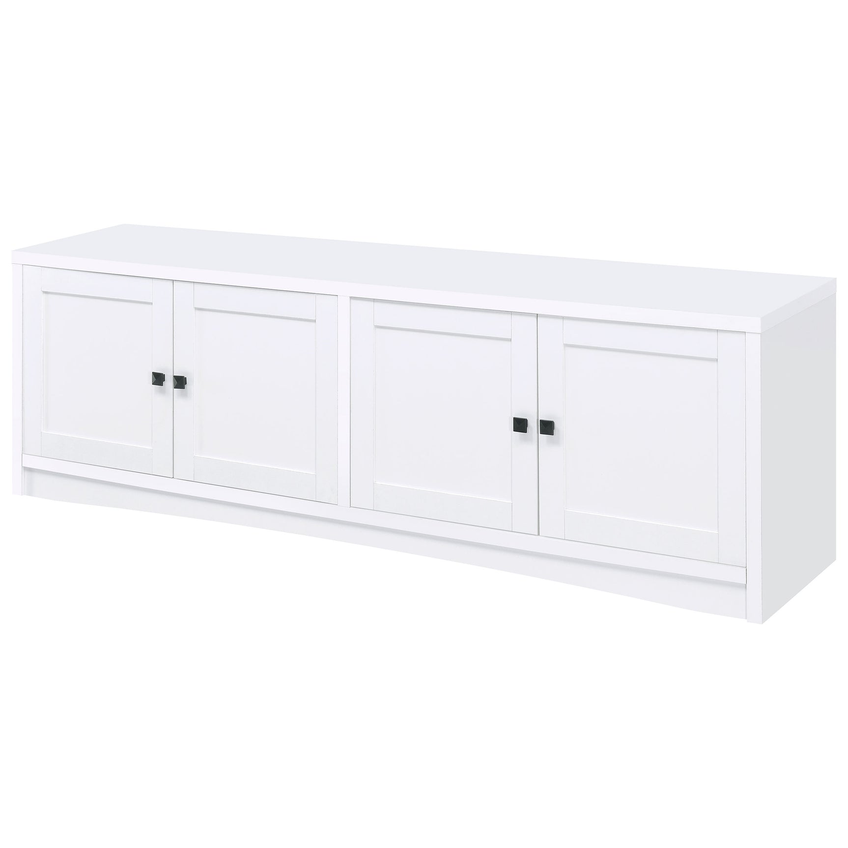 Laughlin 4-door Engineered Wood 78-inch TV Stand White - Tampa Furniture Outlet