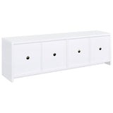 Laughlin 4-door Engineered Wood 78-inch TV Stand White - Tampa Furniture Outlet