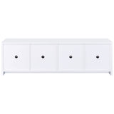 Laughlin 4-door Engineered Wood 78-inch TV Stand White - Tampa Furniture Outlet