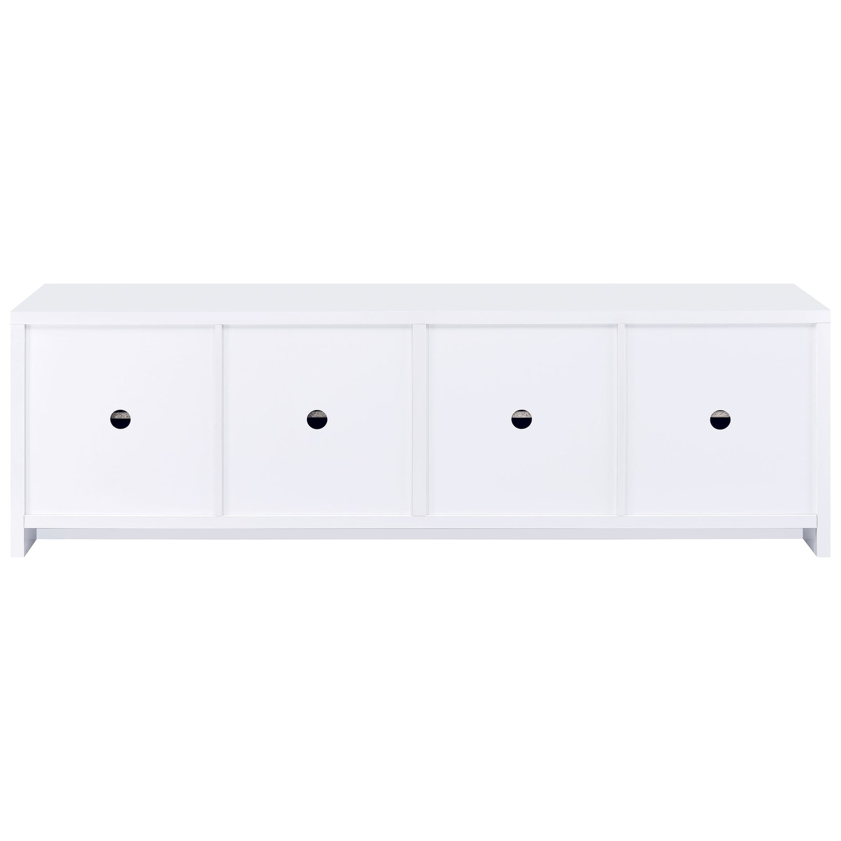 Laughlin 4-door Engineered Wood 78-inch TV Stand White - Tampa Furniture Outlet