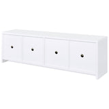 Laughlin 4-door Engineered Wood 78-inch TV Stand White - Tampa Furniture Outlet